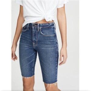 Good American Always Fits Good Legs Bermuda Raw Hem Shorts Size 26